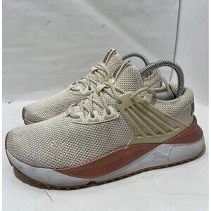 PUMA WOMENS PACER FUTURE ATHLETIC SNEAKERS EGGNOG WHITE ROSE COLOR SIZE 8.5